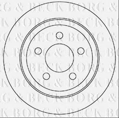 Borg & beck BBD5351 Rear brake disc, non-ventilated BBD5351: Buy near me in Poland at 2407.PL - Good price!