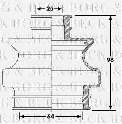 Borg & beck BCB6263 Пильник привідного валу BCB6263: Приваблива ціна - Купити у Польщі на 2407.PL!