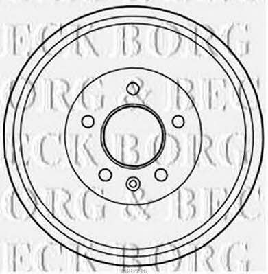 Borg & beck BBR7216 Rear brake drum BBR7216: Buy near me in Poland at 2407.PL - Good price!