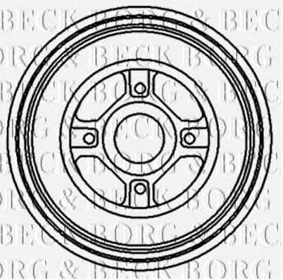 Borg & beck BBR7119 Rear brake drum BBR7119: Buy near me in Poland at 2407.PL - Good price!