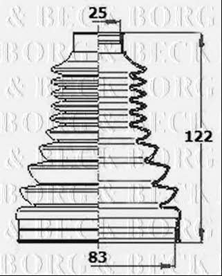 Borg & beck BCB6320 Bellow, driveshaft BCB6320: Buy near me in Poland at 2407.PL - Good price!