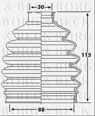 Borg & beck BCB6236 Пильник привідного валу BCB6236: Приваблива ціна - Купити у Польщі на 2407.PL!