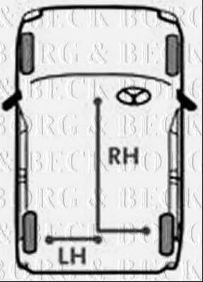 Borg & beck BKB1037 Трос стояночного тормоза, правый BKB1037: Отличная цена - Купить в Польше на 2407.PL!