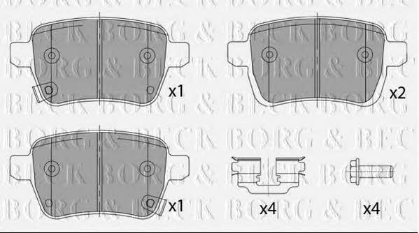 Borg & beck BBP2460 Brake Pad Set, disc brake BBP2460: Buy near me in Poland at 2407.PL - Good price!