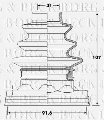 Borg & beck BCB6221 Пильник привідного валу BCB6221: Приваблива ціна - Купити у Польщі на 2407.PL!