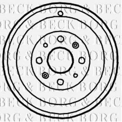 Borg & beck BBR7122 Rear brake drum BBR7122: Buy near me in Poland at 2407.PL - Good price!