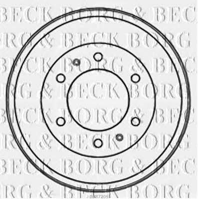 Borg & beck BBR7209 Тормозной барабан задний BBR7209: Купить в Польше - Отличная цена на 2407.PL!