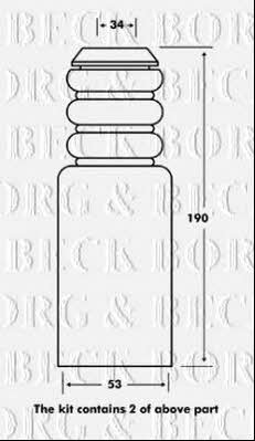 Borg & beck BPK7068 Bellow and bump for 1 shock absorber BPK7068: Buy near me in Poland at 2407.PL - Good price!