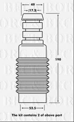 Borg & beck BPK7069 Bellow and bump for 1 shock absorber BPK7069: Buy near me in Poland at 2407.PL - Good price!