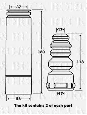 Borg & beck BPK7085 Bellow and bump for 1 shock absorber BPK7085: Buy near me in Poland at 2407.PL - Good price!