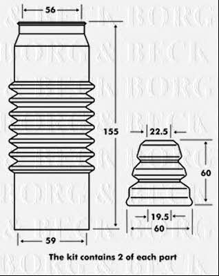 Borg & beck BPK7093 Osłona z odbójem dla 1 amortyzatora BPK7093: Dobra cena w Polsce na 2407.PL - Kup Teraz!