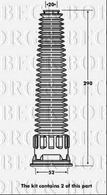 Borg & beck BPK7070 Bellow and bump for 1 shock absorber BPK7070: Buy near me in Poland at 2407.PL - Good price!