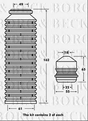 Borg & beck BPK7002 Bellow and bump for 1 shock absorber BPK7002: Buy near me in Poland at 2407.PL - Good price!