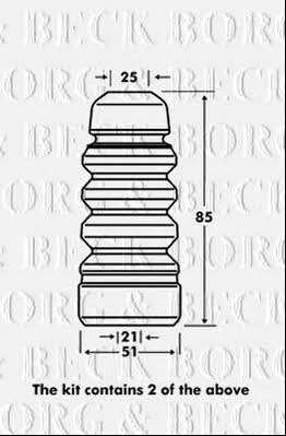 Borg & beck BPK7113 Bellow and bump for 1 shock absorber BPK7113: Buy near me at 2407.PL in Poland at an Affordable price!