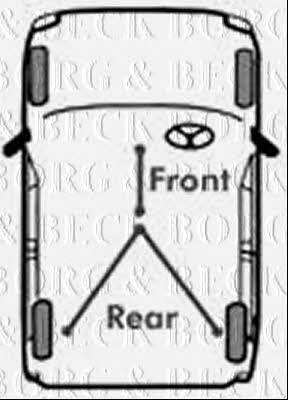 Borg & beck BKB2362 Parking brake cable, right BKB2362: Buy near me in Poland at 2407.PL - Good price!