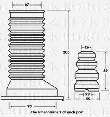 Borg & beck BPK7101 Osłona z odbójem dla 1 amortyzatora BPK7101: Dobra cena w Polsce na 2407.PL - Kup Teraz!