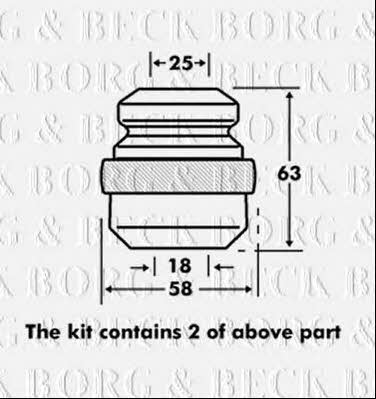 Borg & beck BPK7061 Bellow and bump for 1 shock absorber BPK7061: Buy near me in Poland at 2407.PL - Good price!