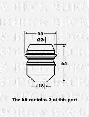 Borg & beck BPK7119 Bellow and bump for 1 shock absorber BPK7119: Buy near me in Poland at 2407.PL - Good price!