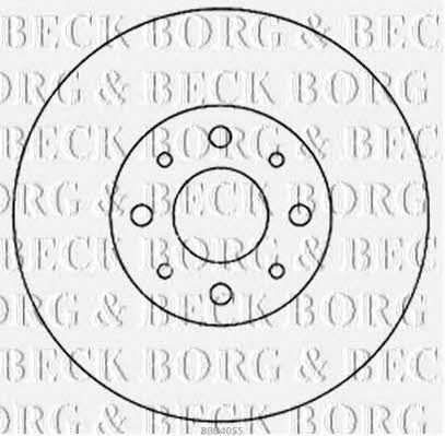 Borg & beck BBD4055 Front brake disc ventilated BBD4055: Buy near me in Poland at 2407.PL - Good price!