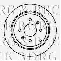 Borg & beck BBD4108 Rear brake disc, non-ventilated BBD4108: Buy near me in Poland at 2407.PL - Good price!