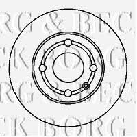 Borg & beck BBD4225 Rear brake disc, non-ventilated BBD4225: Buy near me in Poland at 2407.PL - Good price!