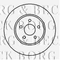 Borg & beck BBD4238 Front brake disc ventilated BBD4238: Buy near me in Poland at 2407.PL - Good price!
