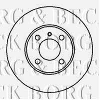 Borg & beck BBD4288 Unventilated front brake disc BBD4288: Buy near me in Poland at 2407.PL - Good price!