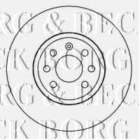Borg & beck BBD4455 Front brake disc ventilated BBD4455: Buy near me in Poland at 2407.PL - Good price!