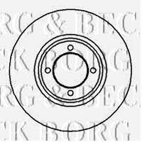 Borg & beck BBD4724 Unventilated front brake disc BBD4724: Buy near me in Poland at 2407.PL - Good price!