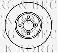 Borg & beck BBD4945 Front brake disc ventilated BBD4945: Buy near me in Poland at 2407.PL - Good price!