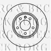 Borg & beck BBD4959 Front brake disc ventilated BBD4959: Buy near me in Poland at 2407.PL - Good price!