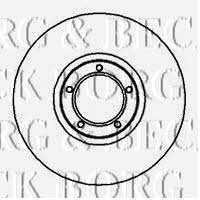 Borg & beck BBD4968 Front brake disc ventilated BBD4968: Buy near me in Poland at 2407.PL - Good price!