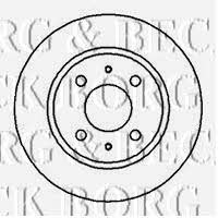 Borg & beck BBD4034 Unventilated front brake disc BBD4034: Buy near me in Poland at 2407.PL - Good price!