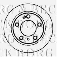 Borg & beck BBD4043 Rear brake disc, non-ventilated BBD4043: Buy near me in Poland at 2407.PL - Good price!