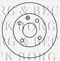 Borg & beck BBD4435 Front brake disc ventilated BBD4435: Buy near me in Poland at 2407.PL - Good price!