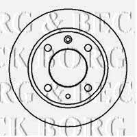 Borg & beck BBD4482 Rear brake disc, non-ventilated BBD4482: Buy near me in Poland at 2407.PL - Good price!