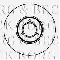 Borg & beck BBD4505 Unventilated front brake disc BBD4505: Buy near me in Poland at 2407.PL - Good price!