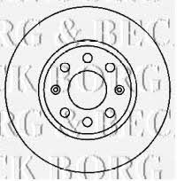 Borg & beck BBD4553 Front brake disc ventilated BBD4553: Buy near me in Poland at 2407.PL - Good price!