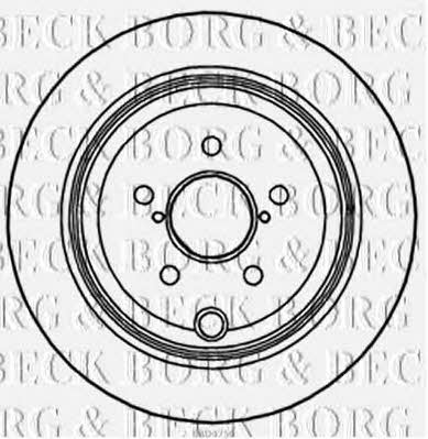 Borg & beck BBD4756 Rear brake disc, non-ventilated BBD4756: Buy near me in Poland at 2407.PL - Good price!