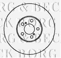Borg & beck BBD5034 Front brake disc ventilated BBD5034: Buy near me in Poland at 2407.PL - Good price!