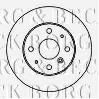 Borg & beck BBD5042 Front brake disc ventilated BBD5042: Buy near me in Poland at 2407.PL - Good price!