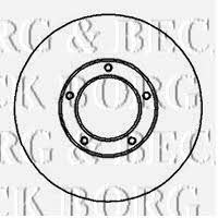 Borg & beck BBD5105 Front brake disc ventilated BBD5105: Buy near me in Poland at 2407.PL - Good price!