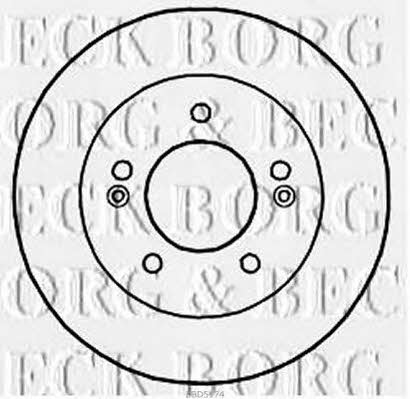 Borg & beck BBD5174 Rear brake disc, non-ventilated BBD5174: Buy near me in Poland at 2407.PL - Good price!