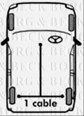 Borg & beck BKB1021 Parking brake cable set BKB1021: Buy near me in Poland at 2407.PL - Good price!