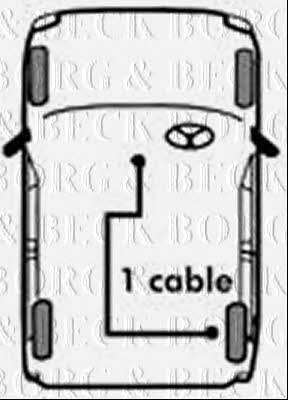 Borg & beck BKB1064 Трос стояночного тормоза, комплект BKB1064: Отличная цена - Купить в Польше на 2407.PL!