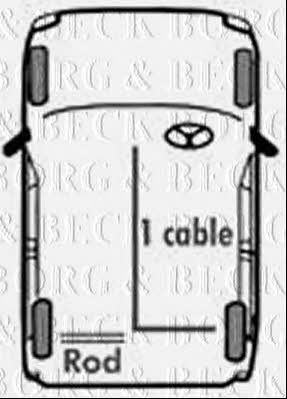 Borg & beck BKB1139 Parking brake cable, right BKB1139: Buy near me in Poland at 2407.PL - Good price!