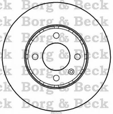 Borg & beck BBD5236 Front brake disc ventilated BBD5236: Buy near me in Poland at 2407.PL - Good price!