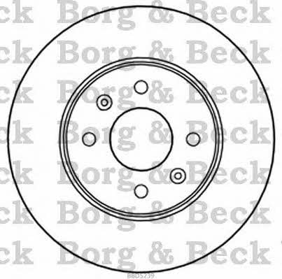 Borg & beck BBD5239 Front brake disc ventilated BBD5239: Buy near me in Poland at 2407.PL - Good price!