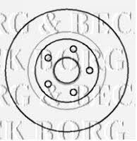 Borg & beck BBD5711S Front brake disc ventilated BBD5711S: Buy near me in Poland at 2407.PL - Good price!