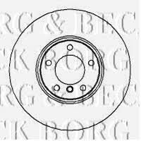 Borg & beck BBD5866S Front brake disc ventilated BBD5866S: Buy near me at 2407.PL in Poland at an Affordable price!